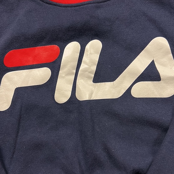 Vintage Cropped Fila sweatshirt Small - Picture 2 of 3